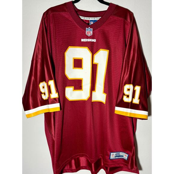 Vintage Washington Redskins Ryan Kerrigan #91 NFL Pro Line Burgundy Jersey 4XL-B - Picture 1 of 11